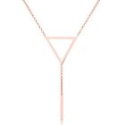 Dames ketting Cilla Jewels Edelstaal Verguld rose Driehoek Staaf