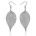 Dames oorhangers Blad oorbellen Leaf Grijs