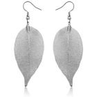 Dames oorhangers Blad oorbellen Leaf Grijs