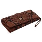 Dames portemonnee Giulliano Snake Print Brown