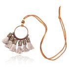 Deja Boho Tassel Ketting - Zand