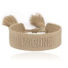 Deja J'adore Gevlochten Armband - Beige