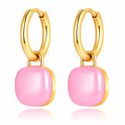 Deja Jewels Oorringen Goudkleurig Met Lichtroze Acryl Hanger