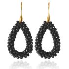 Druppel oorbellen Stardust Black