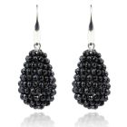 Cilla Jewels Druppel oorhangers Kristal Zwart