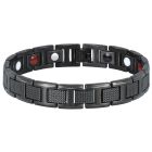 Edelstaal heren armband Magneten Zwart