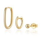 Elenza Drie-in-één Oorbellen Set – Elegant Design in Goud