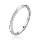 Elenza Sterling .925 Zilveren Band met Subtiele Zirkonia's