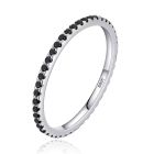 Elenza Sterling .925 Zilveren Eternity Ring met Zwarte Zirkonia