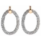 Cilla Jewels oorbellen Crystal Oval Zilverkleurig
