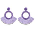 Fringe Oorbellen met Lavendel Strass van Cilla Jewels