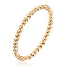 Gedraaide Elegante Dames Ring Edelstaal Verguld Goudkleurig