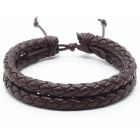Gevlochten leren armband Duo LGT Jewels Bruin