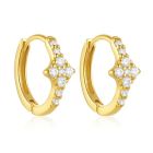 Gouden Elenza Oorbellen met Diamantjes – Luxe en Elegante Sieraden voor Dames