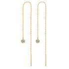 Goudkleurige Dames Ketting Oorbellen met Zirkonia