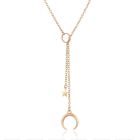 Goudkleurige dames ketting Maan Ster