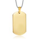 Goudkleurige Dogtag kettinghanger met ketting