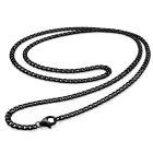 LGT Jewels Cubaanse koord ketting Gourmet Schakel Zwart 3mm