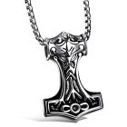 Heren ketting Viking Hammer Of thor kettinghanger Zilverkleurig