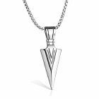 Heren ketting met hanger Edelstaal Viking Arrow Silver
