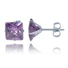 LGT Jewels Stud oorbellen Edelstaal Classic Purple