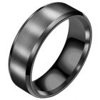 Heren ring Titanium Zwart 6mm