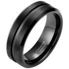 Heren ring Wolfraam Zwart 8mm