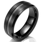 Heren ring Wolfraam Zwart 8mm