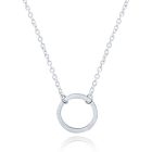 Hippe dames ketting Circle Zilverkleurig