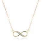 Hippe dames ketting Infinity Zircon Goudkleurig
