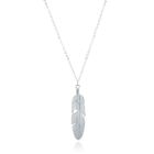 Hippe dames ketting Leaf Zilverkleurig