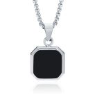 Ketting met Hanger - 15mm vierkant met Agaat