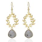 Laurelkrans Oorbellen Deja Jewels - Goud en Labradoriet