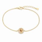 LGT JWLS Goudkleurige Dames Armband met Champagnekleurige Zirkonia