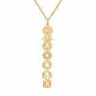 LGT JWLS Goudkleurige Dames Ketting met 7 Chakra Symbolen Hanger
