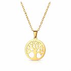 LGT JWLS Goudkleurige Dames Ketting met Levensboom Hanger