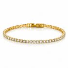 LGT JWLS Goudkleurige Dames Tennisarmband met Witte Zirkonia 2,5 mm