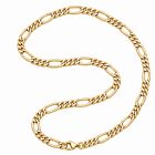 LGT JWLS Goudkleurige Figaro Herenketting van Edelstaal 3mm
