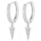 LGT JWLS Oorringen met Driehoek Hanger - Triangle Silver