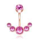 LGT JWLS Piercing in Anker vorm - Roze Kristal & RosÃ© Goud