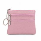 LGT JWLS Roze Kleine Dames Portemonnee met Ritsen en Sleutelring
