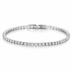 LGT JWLS Zilverkleurige Dames Tennisarmband met Witte Zirkonia 2,5 mm