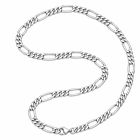 LGT JWLS Zilverkleurige Figaro Herenketting van Edelstaal 3mm