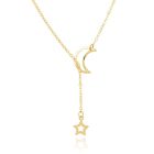 LGT Jewels Dames ketting Cresent Moon Star Goudkleurig