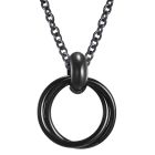 LGT Jewels Dubbele Cirkel kettinghanger RVS Zwart