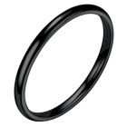 LGT Jewels smalle stalen ring Zwart 2mm