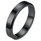LGT Jewels smalle stalen ring Zwart 4mm