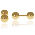 LGT Jewels Stud oorbellen Dubbele Bol Goudkleurig