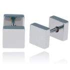 LGT Jewels Stud oorbellen Square zilver