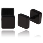 LGT Jewels Stud oorbellen Square zwart